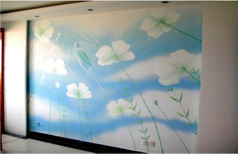 陇川画墙绘怎么画好白云的蓬松感?