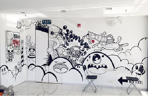 陇川手绘墙并非传统涂鸦。